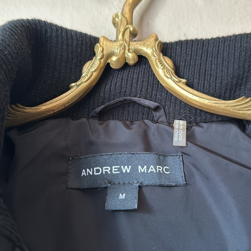 Andrew Marc Quilted Black Vest Size Medium - Picture 2 of 5
